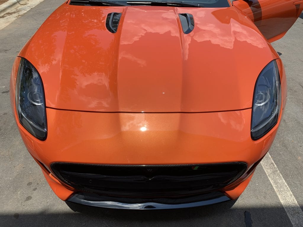 Photo of a 2019 Jaguar F Type being detailed by August Precision