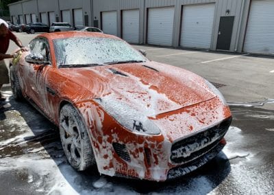 Photo of a 2019 Jaguar F Type being detailed by August Precision