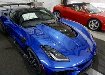 Photo of a New Car Preparation of a 2019 Chevrolet Corvette