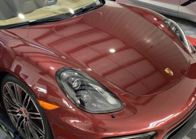 Photo of a Ceramic Coating Being Applied to a 2018 Porsche 718 Boxster