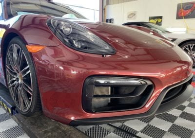 Photo of a Ceramic Coating Being Applied to a 2018 Porsche 718 Boxster