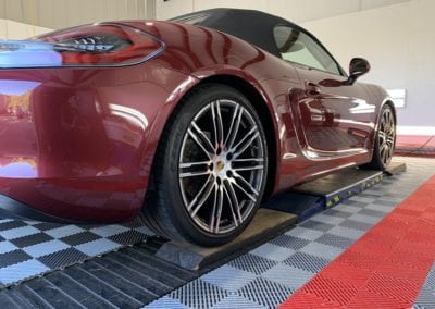 Photo of a Ceramic Coating Being Applied to a 2018 Porsche 718 Boxster