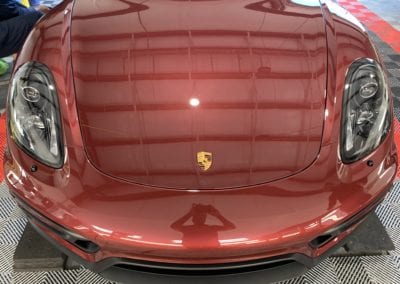 Photo of a Ceramic Coating Being Applied to a 2018 Porsche 718 Boxster
