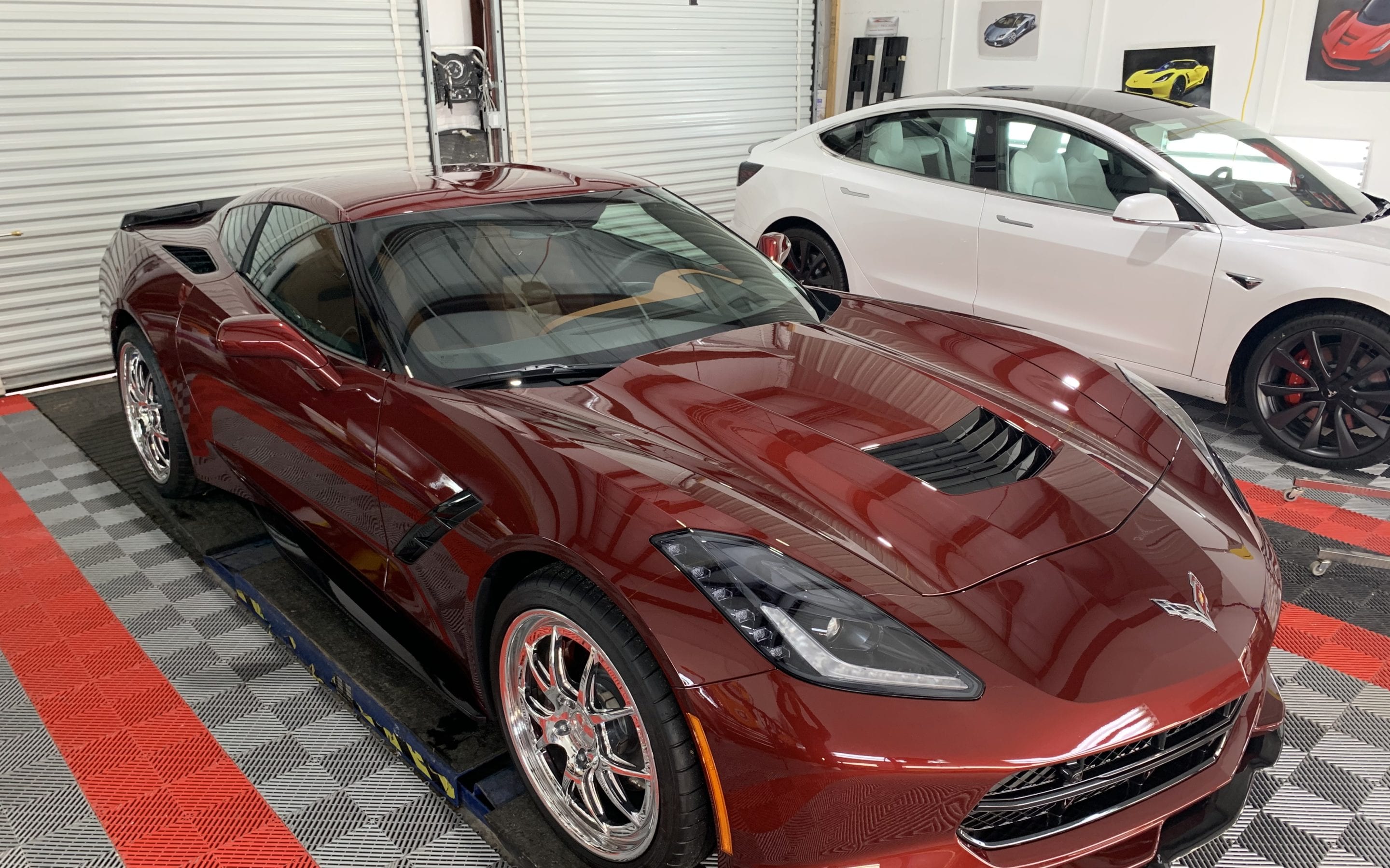 Photo of a New Car Preparation of a 2018 Chevrolet Corvette