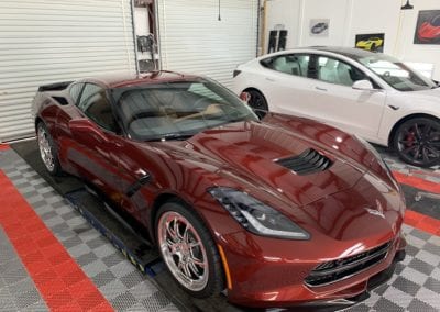 Photo of a New Car Preparation of a 2018 Chevrolet Corvette