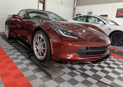 Photo of a New Car Preparation of a 2018 Chevrolet Corvette