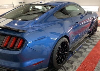 Photo of a Blue Ford Mustang Ceramic Coating Raleigh NC