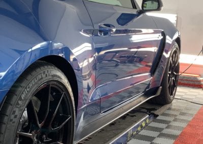 Photo of a Blue Ford Mustang Ceramic Coating Raleigh NC