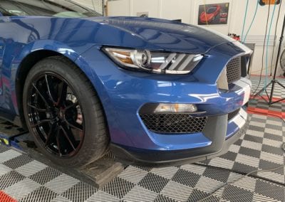 Photo of a Blue Ford Mustang Ceramic Coating Raleigh NC