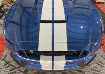 Photo of a Blue Ford Mustang Ceramic Coating Raleigh NC