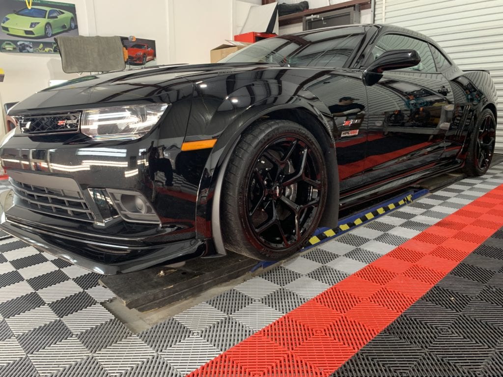 Photo of a Black Camaro Ceramic Coating Raleigh NC