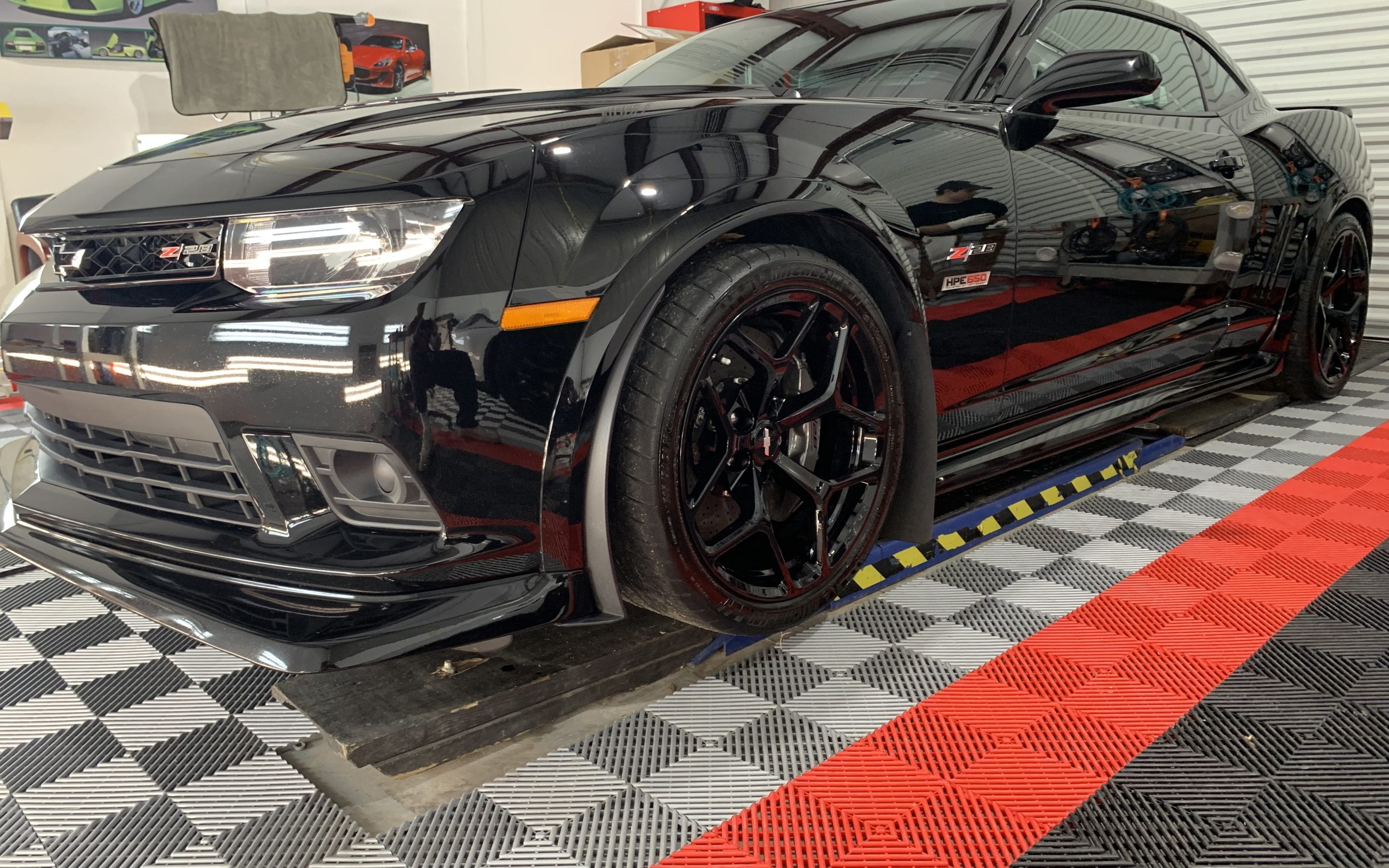 Photo of a Black Camaro Ceramic Coating Raleigh NC