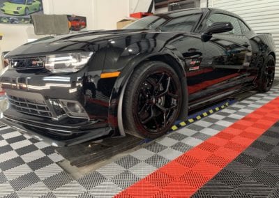 Photo of a Black Camaro Ceramic Coating Raleigh NC