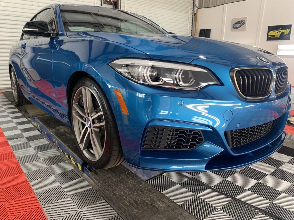 Photo of a blue Ceramic Coating of a 2019 BMW 2 Series