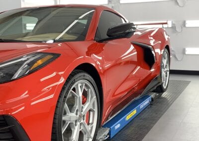 Photo of a New Car Preparation of a 2020 Chevrolet Corvette