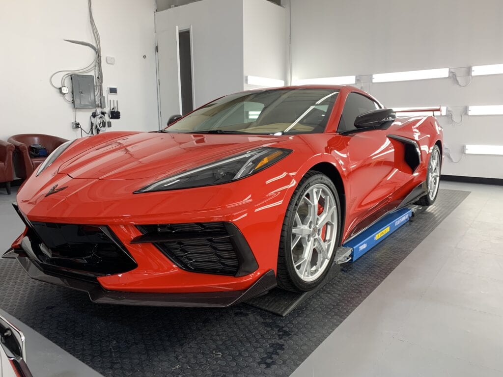 Photo of a New Car Preparation of a 2020 Chevrolet Corvette