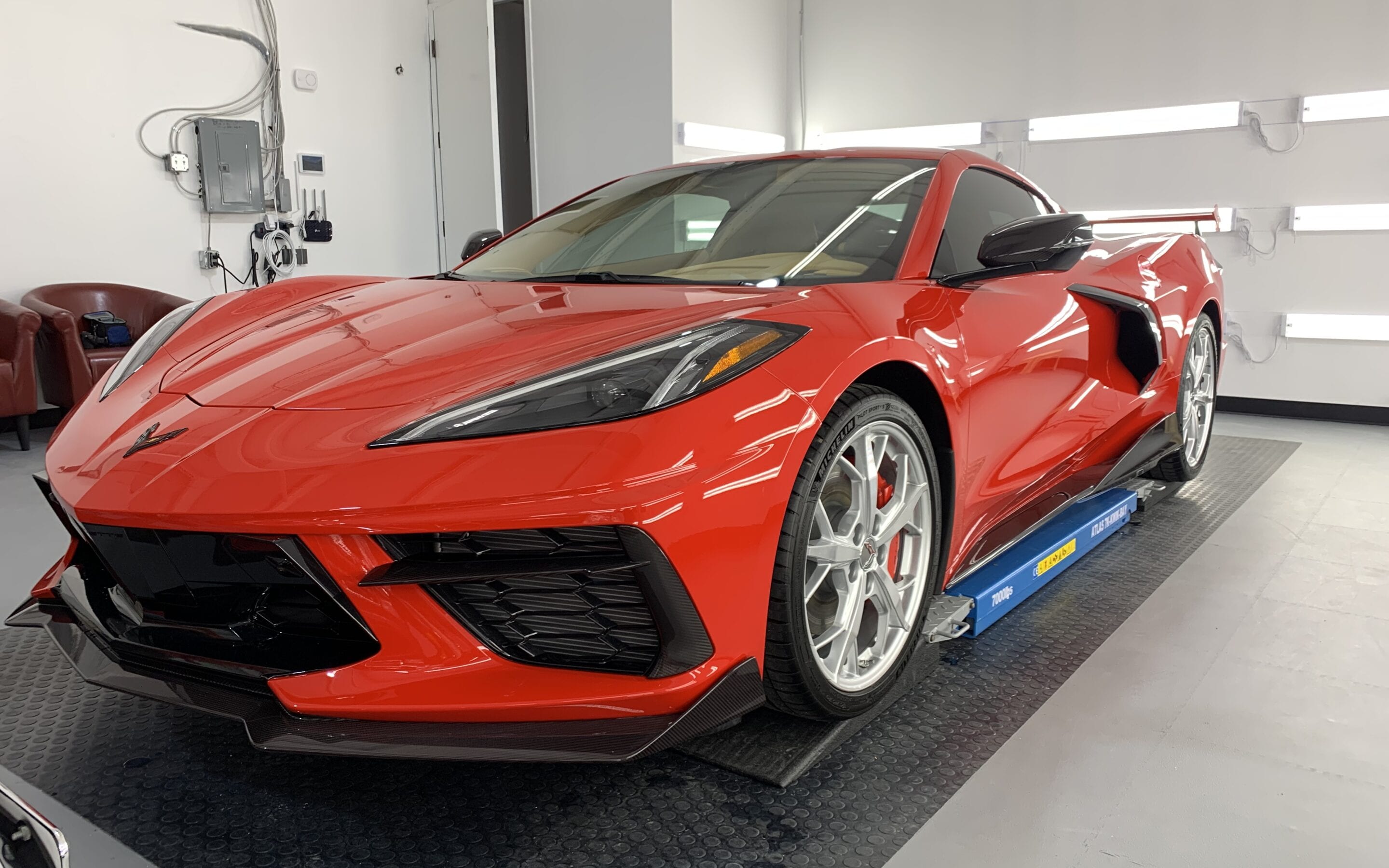 Photo of a New Car Preparation of a 2020 Chevrolet Corvette