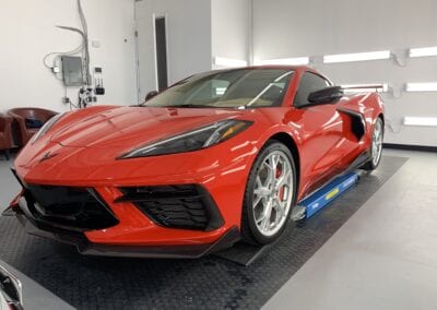 Photo of a New Car Preparation of a 2020 Chevrolet Corvette