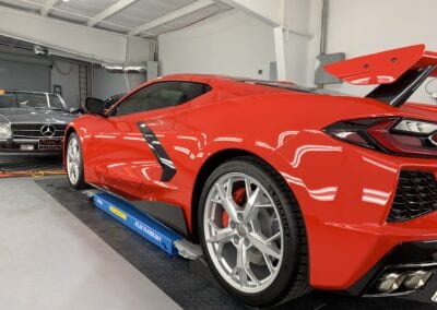 Photo of a New Car Preparation of a 2020 Chevrolet Corvette