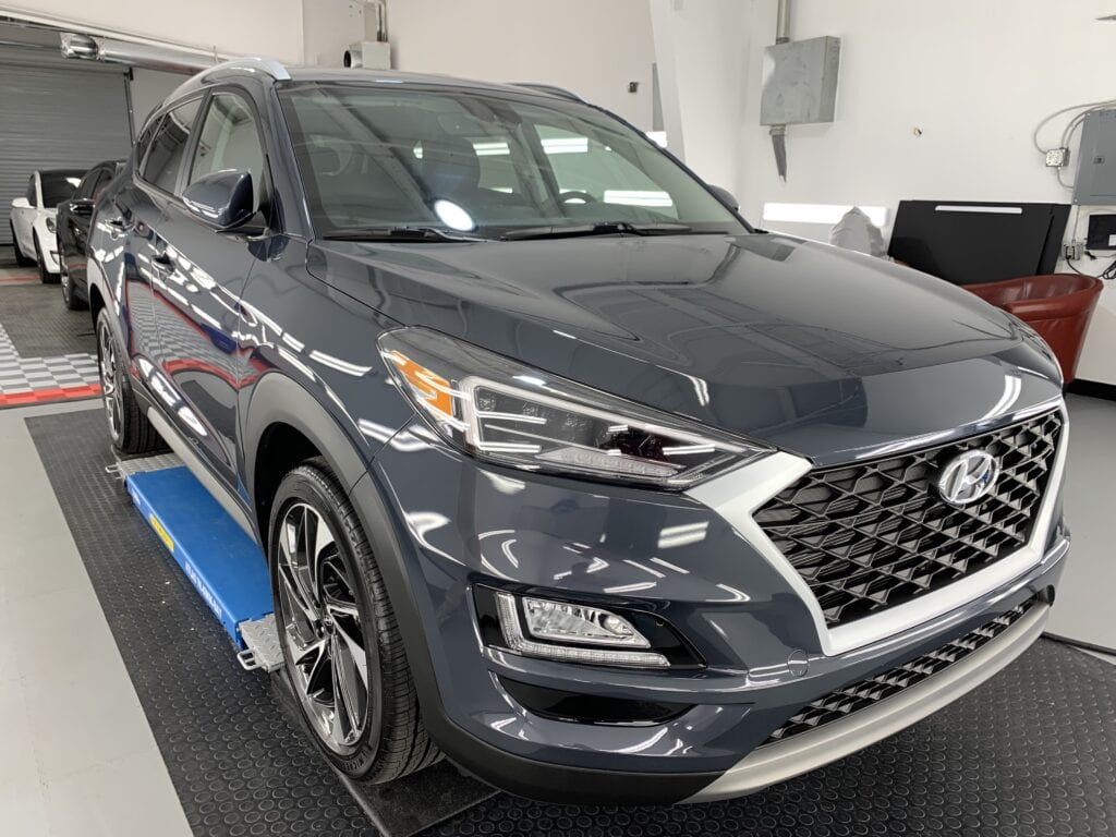 Photo of a New Car Preparation of a 2021 Hyundai Tucson