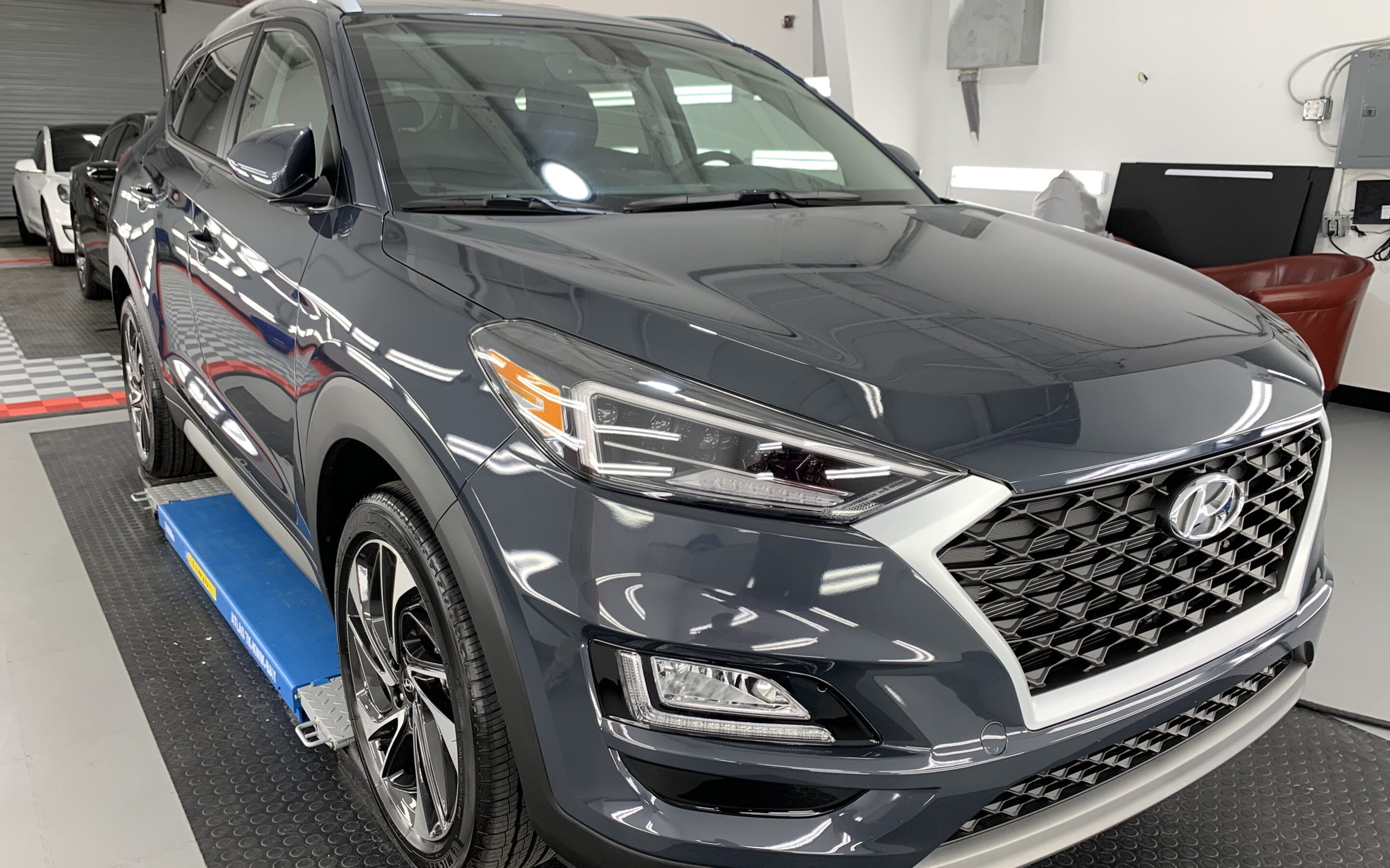 Photo of a New Car Preparation of a 2021 Hyundai Tucson