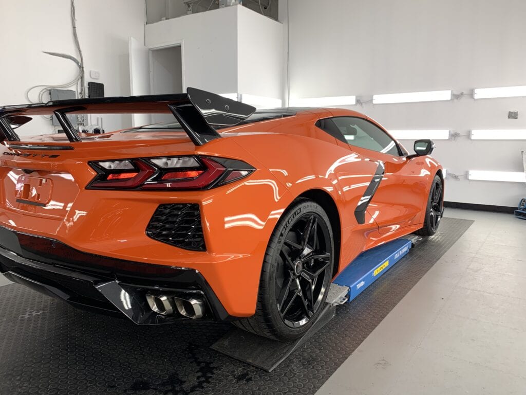 Photo of a New Car Preparation of a 2020 Chevrolet Corvette