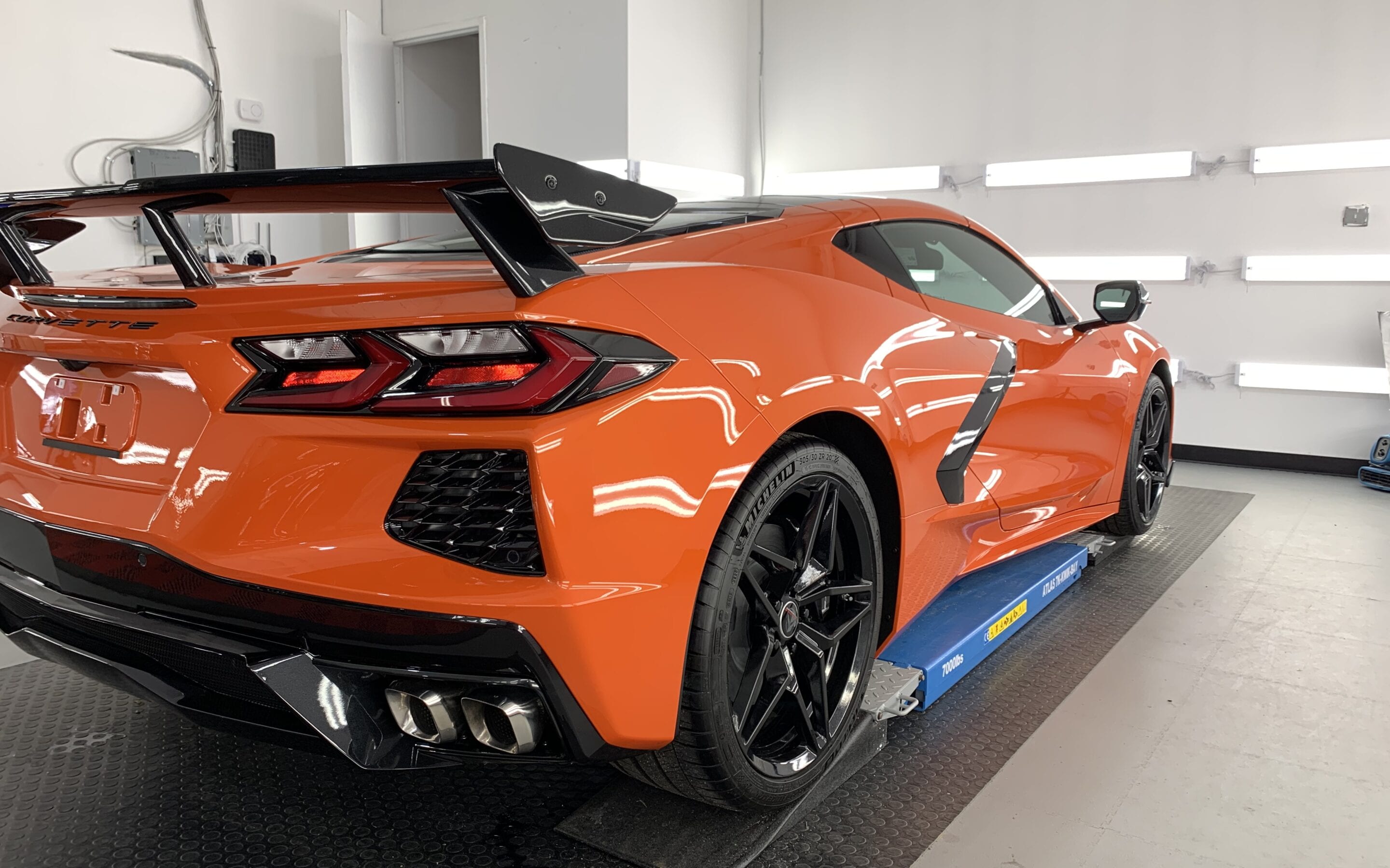 Photo of a New Car Preparation of a 2020 Chevrolet Corvette