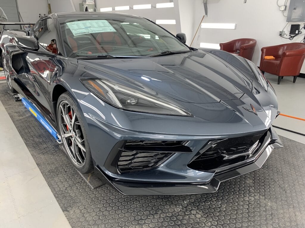 Photo of a New Car Preparation of a 2020 Chevrolet Corvette