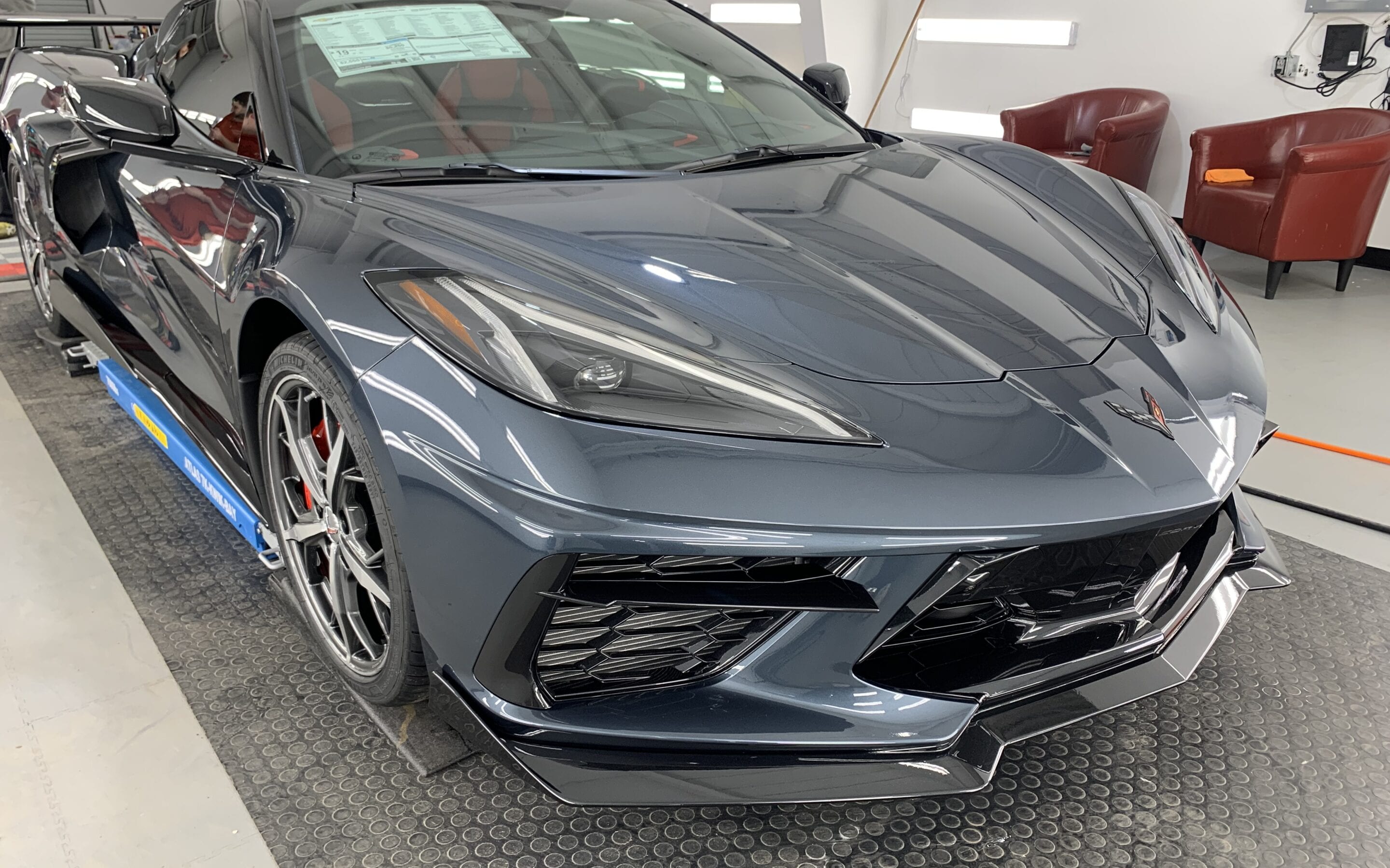 Photo of a New Car Preparation of a 2020 Chevrolet Corvette