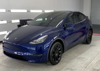 Photo of a New Car Preparation of a 2021 Tesla Model Y