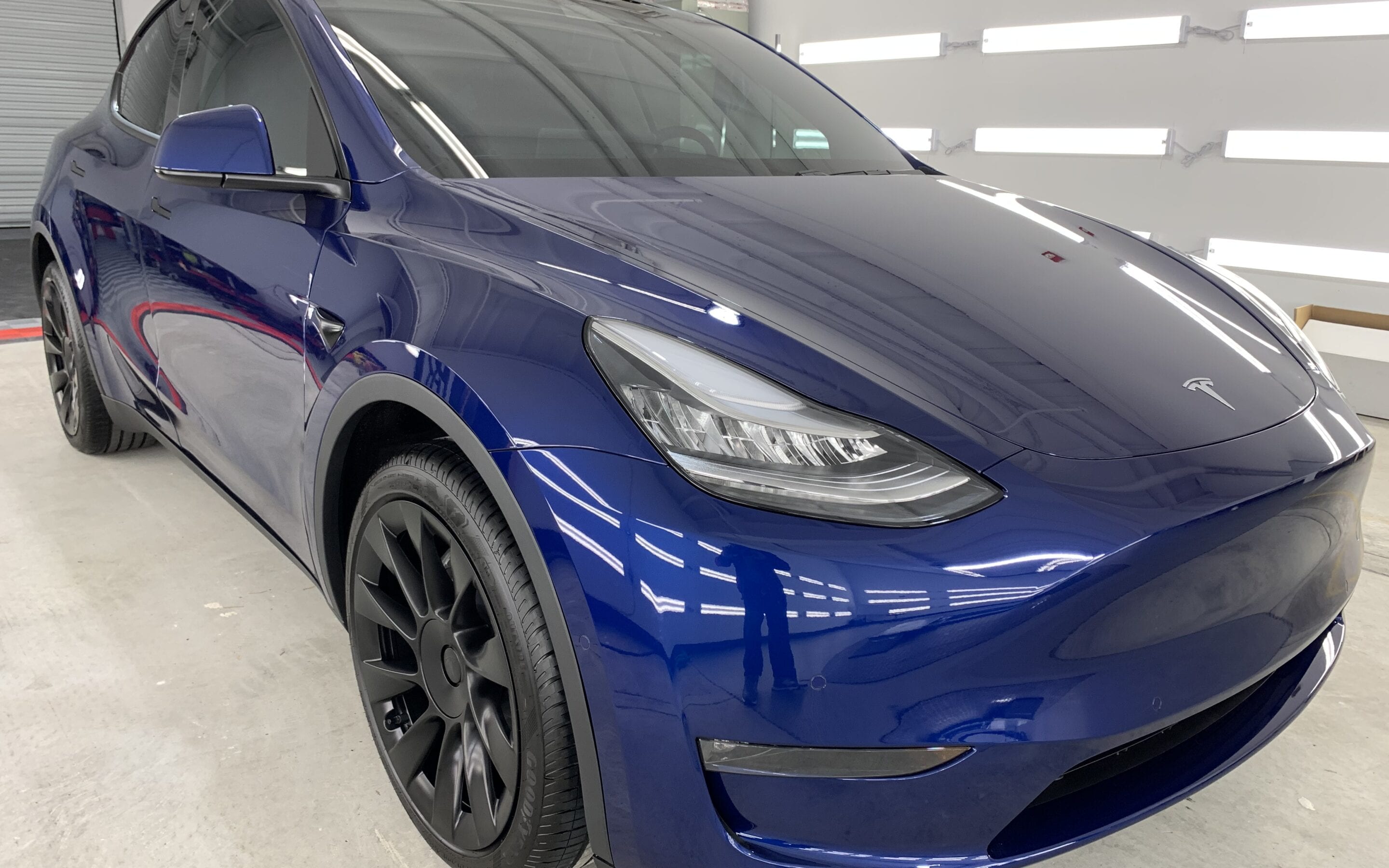 Photo of a New Car Preparation of a 2021 Tesla Model Y