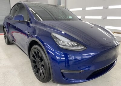 Photo of a New Car Preparation of a 2021 Tesla Model Y