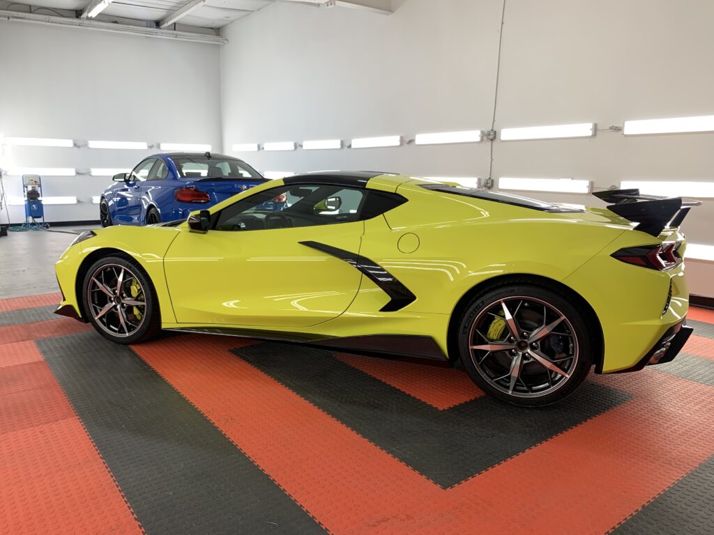 Photo of a New Car Preparation of a 2021 Chevrolet Corvette