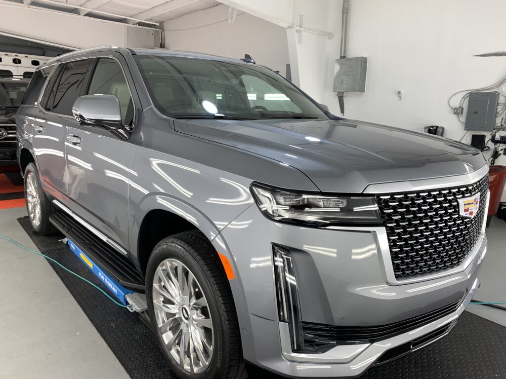 Photo of a New Car Preparation of a 2021 Cadillac Escalade