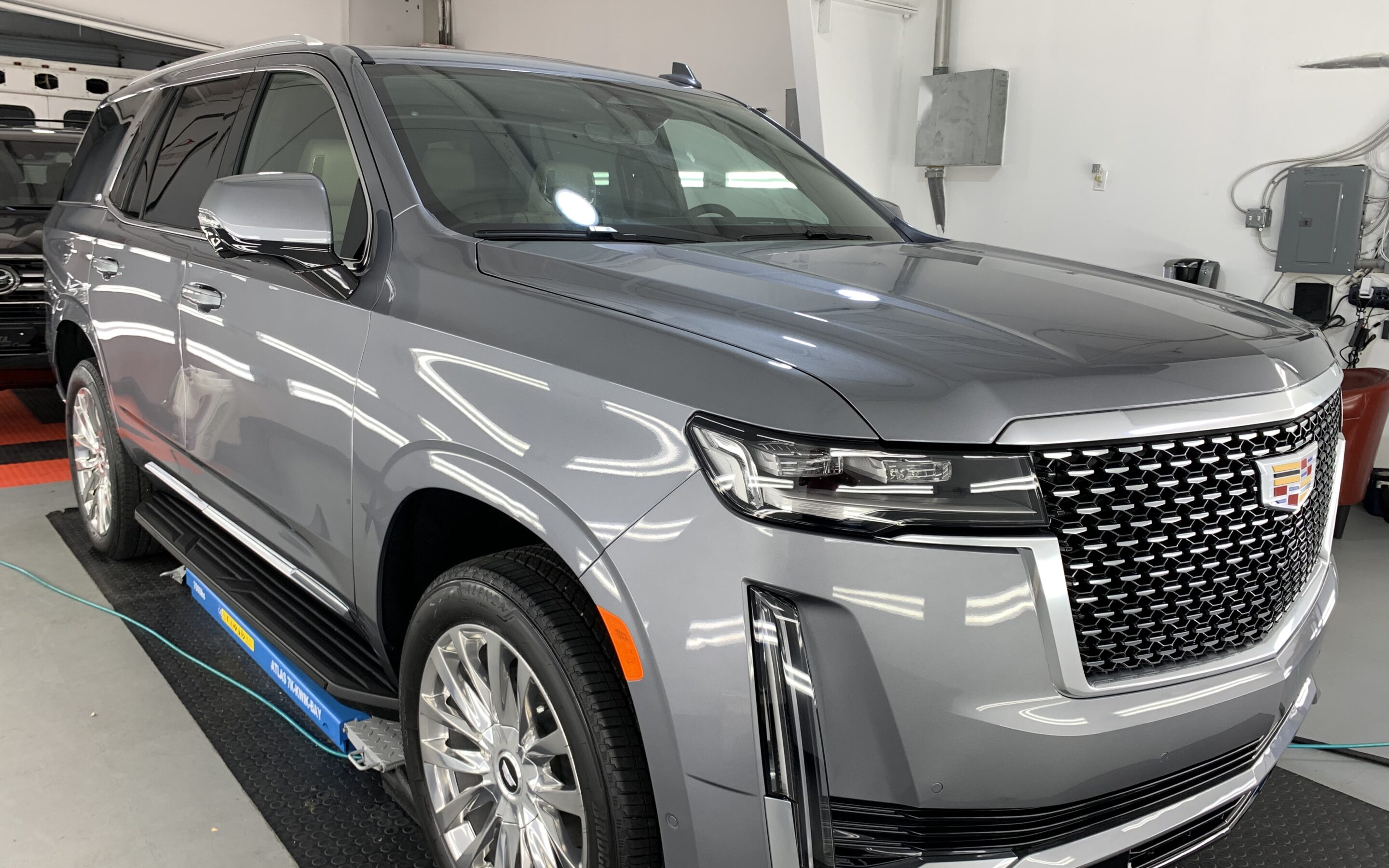 Photo of a New Car Preparation of a 2021 Cadillac Escalade