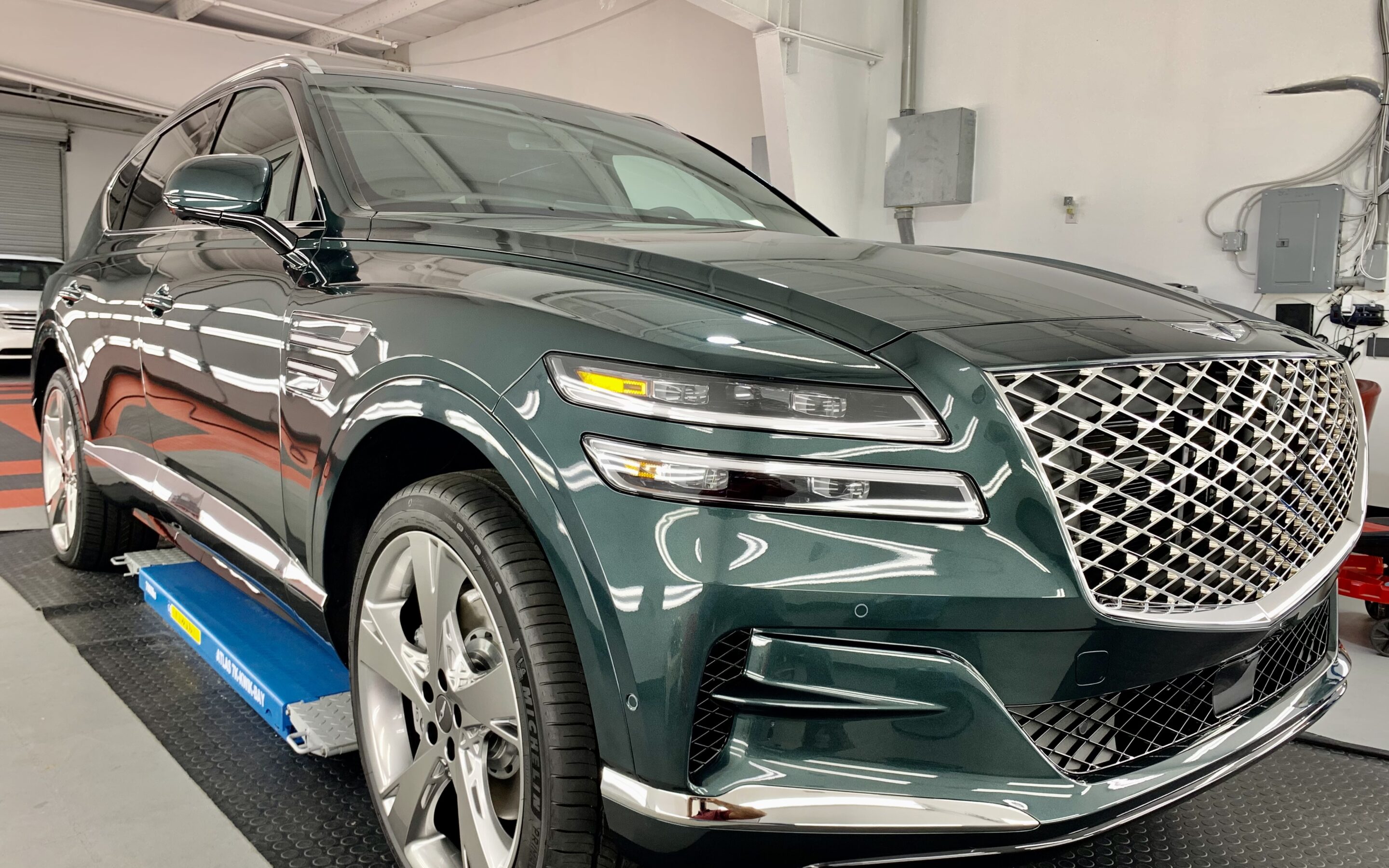 Photo of a New Car Preparation of a 2021 Genesis GV80