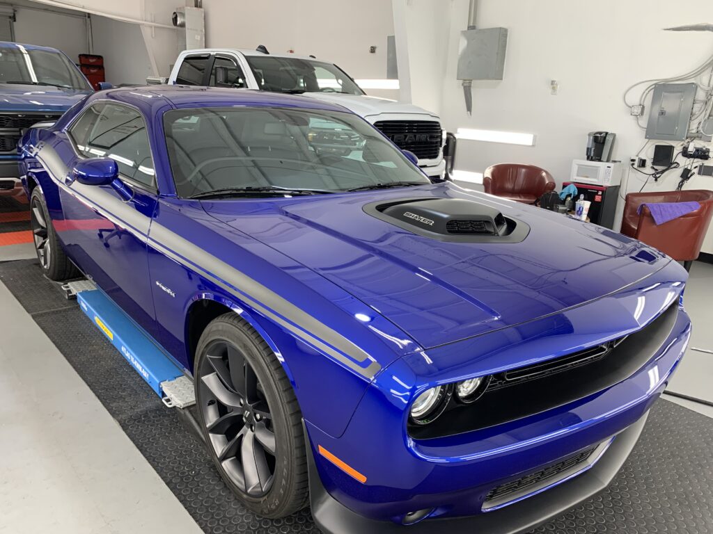 Photo of a New Car Preparation of a 2021 Dodge Challenger