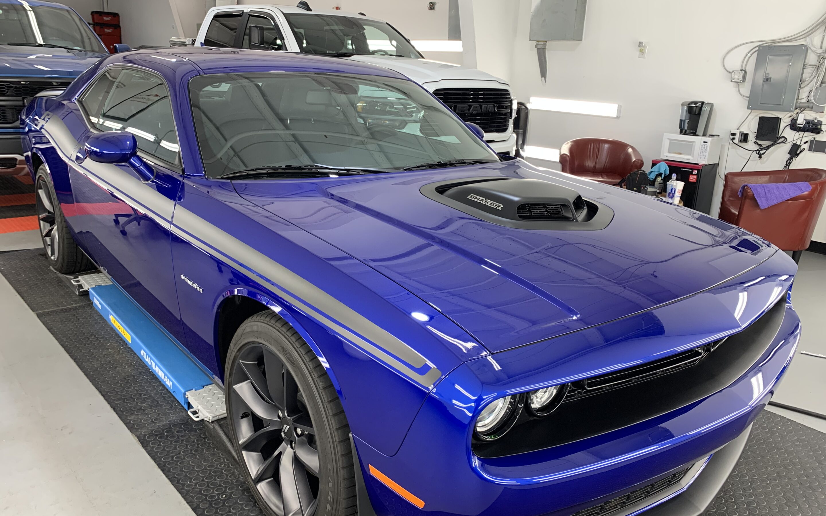 Photo of a New Car Preparation of a 2021 Dodge Challenger