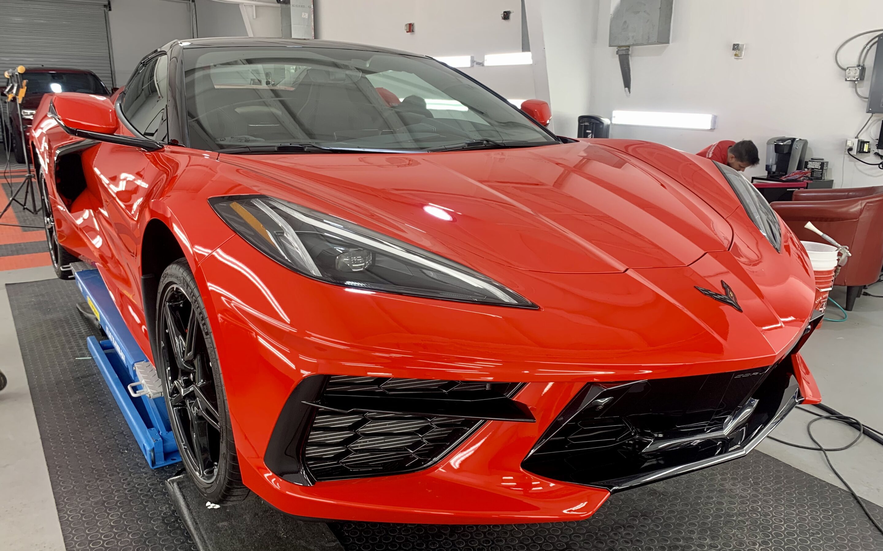 New Car Preparation of a 2021 Chevrolet Corvette