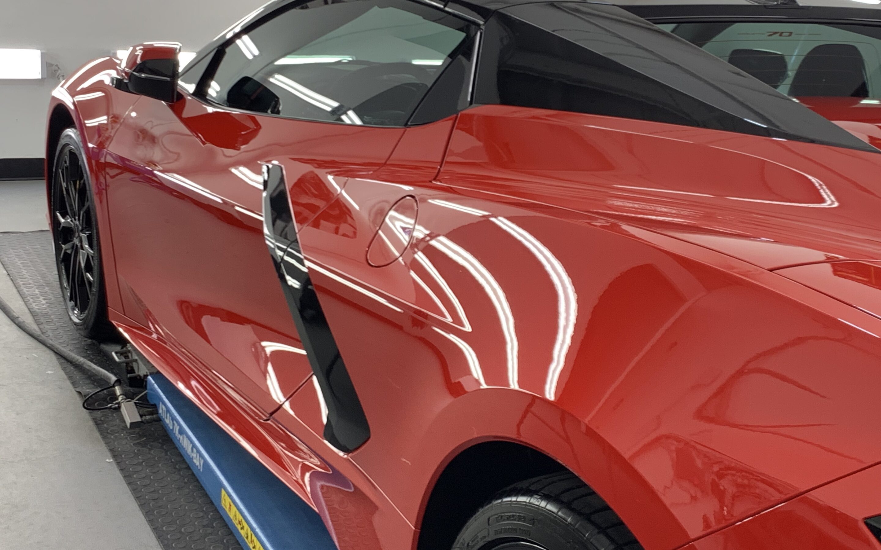 New Car Preparation of a 2022 Cheverlet Corvette