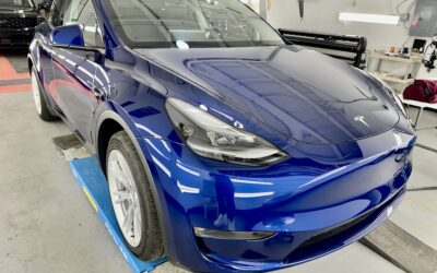 A Showcase of Excellence: August Precision’s Completed Paint Protection Film Installation on a 2022 Tesla Model Y