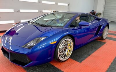 Blue Lamborghini Paint Protection Done Right
